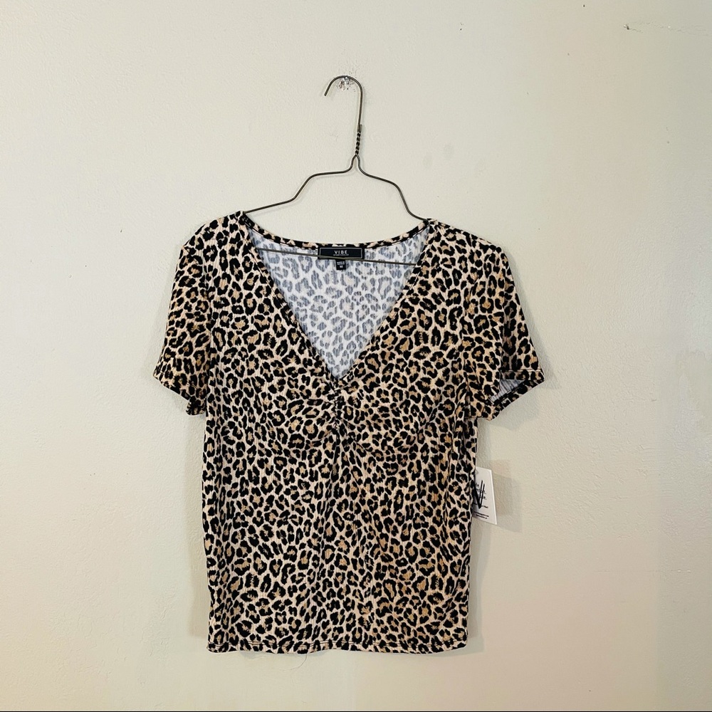 NWT Leopard Print Knit Top